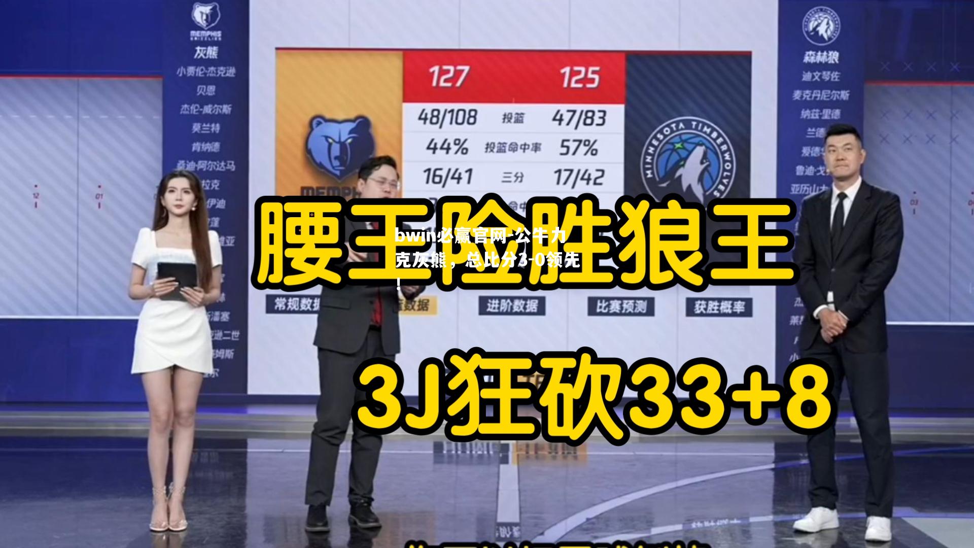 公牛力克灰熊，总比分3-0领先！